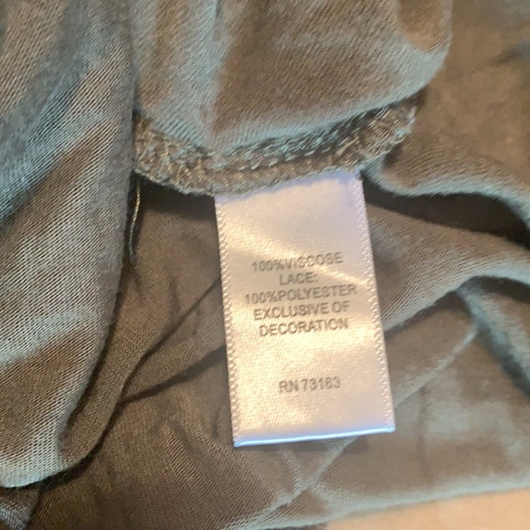 Cupio Lace Accented Olive Green Tank Top - Picture 5 of 5